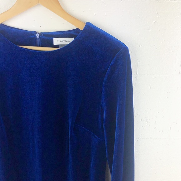 NWT Calvin Klein Velvet Dress - Picture 3 of 8